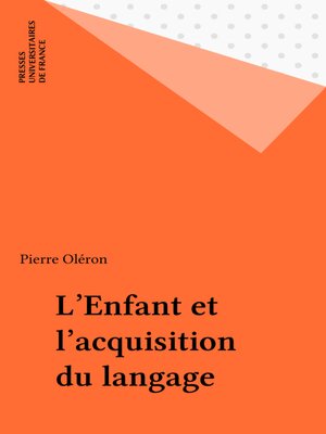 cover image of L'Enfant et l'acquisition du langage